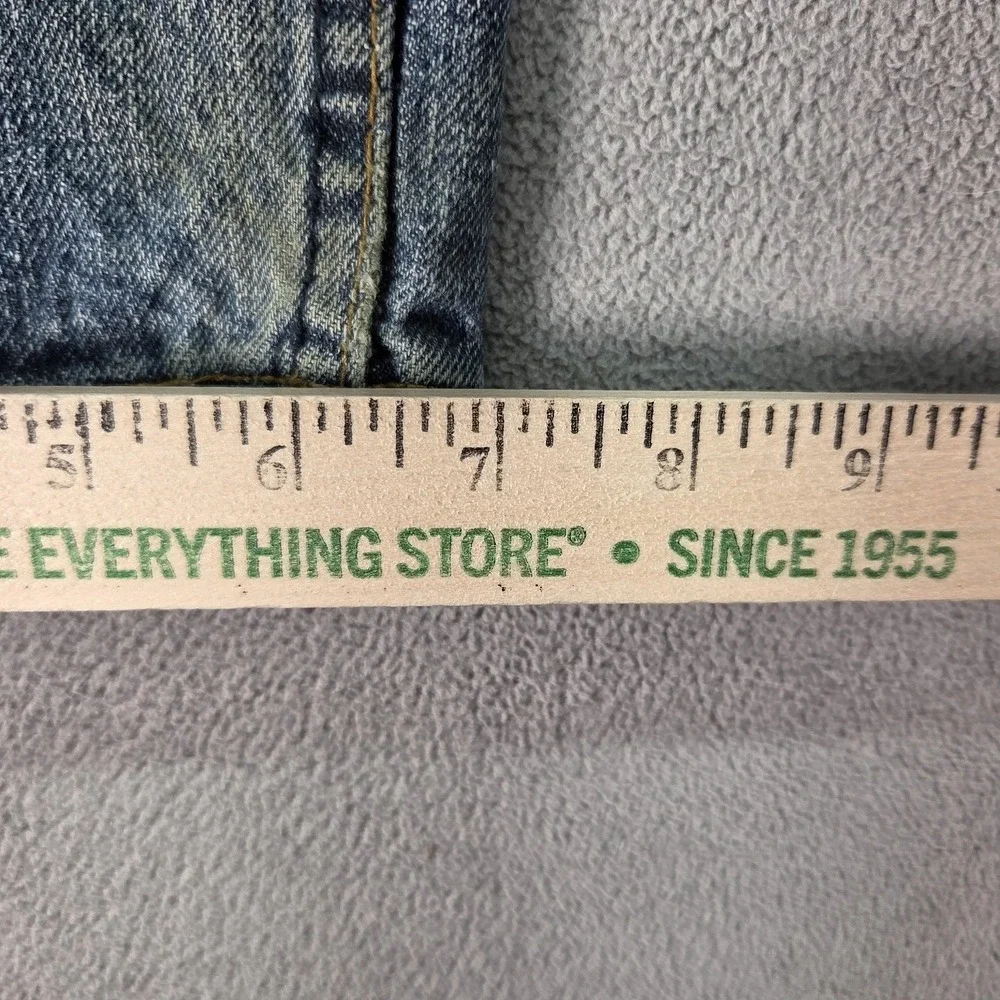 Levis 5Jeans Mens 31x31 Blue Selvedge Button Fly Straight Denim Faded Distressed